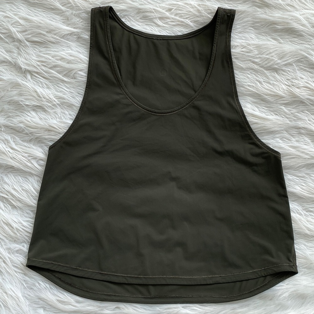Lululemon | Olive Green Cropped Tank Top